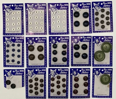 14+ Prevue Movie Button Cards Jane Wyatt Gail Storm Marjorie Reynolds Kathy Down - Image 1 of 4