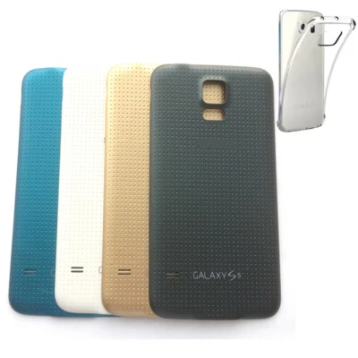 Repuesto de cubierta de batería de puerta trasera para Samsung Galaxy S5 i9600 G900 Foto 1 de 4