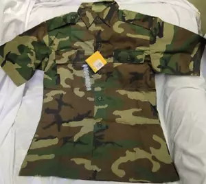 Ultra Force Short Sleeve Tactical Woodland Camo Shirt Lightweight Durable - Picture 1 of 2
