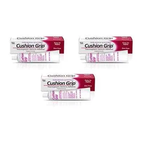 New Cushion Grip Thermoplastic Denture Adhesive, 1oz (Pack of 3) free Shipping - Picture 1 of 1
