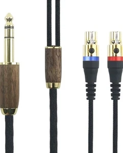 ABLET 3.5mm with 6.35mm adaptor jack Audio Cable Upgrad for Audeze Headphone ect - Picture 1 of 2