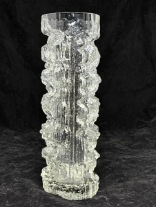 Mid Century Rosenthal Martin Freyer "Glasstruktur" Brutalistische Op Art Glas Vase - Bild 1 von 10