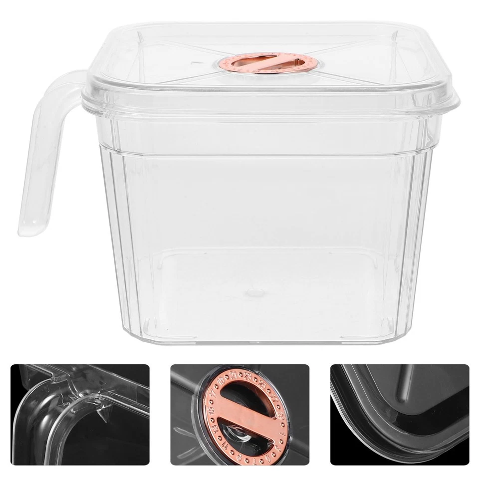  Acquario quadrato trasparente con coperchio e maniglia Ciotola per pesci Betta - Immagine 1 di 4