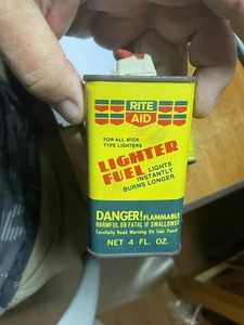 Vintage Rite Aid Lighter Fuel Tin Empty 2# - Bild 1 von 4