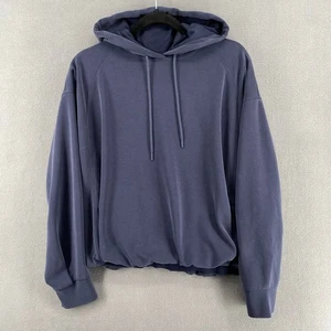 Sudadera con capucha pulóver Athleta Seasoft dobladillo burbuja para mujer L azul deportivo calce suelto salón - Imagen 1 de 13