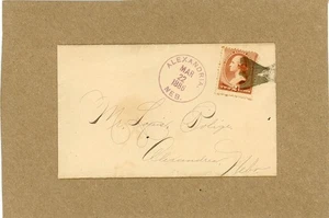 BELVIDERE, NEBRASKA NACH ALEXANDRIA, NEBRASKA (CDS) .. MÄRZ 1886 / "W" STEMPEL - Bild 1 von 4