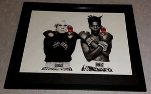DEATH NYC ltd ed signed FRAMED graffiti print 45x32cm Andy Warhol x Basquiat COA - Picture 1 of 2