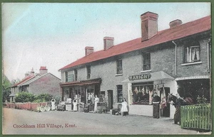Crockham Hill Village Butcher's Shop, Kent. A.H. Homewood Postkarte um 1908. - Bild 1 von 3