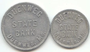 2 gut für Medaille, Duenweg State Bank, Missouri, ein Quart, ein Tablett sechs Quart - Bild 1 von 2