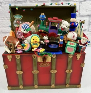 "Caja de juguetes animada de Navidad Enesco Lustre Fame Musical 1995 8,5"" *probada*" - Imagen 1 de 12