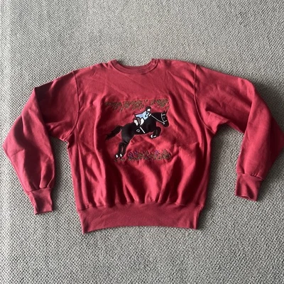 Vintage Equestrian, Horse Riding Jockey Sweatshirt. Pro Weave. MV Sport, XL - Image 1 of 4