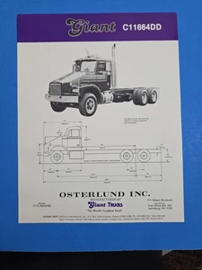 DIAMOND REO Giant " LKW Händler Verkaufsprospekt Merkblatt Original - Bild 1 von 2