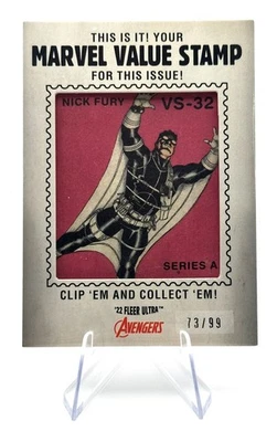 Estampillas de valor Fleer Ultra Avengers Marvel 2022 73/99 Nick Fury #VS-32 ¡Raras! Foto 1 de 2