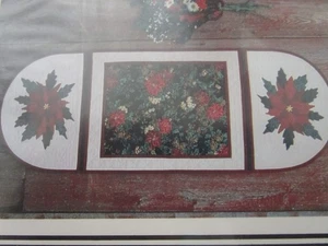 Poinsettia Table Runner Quilt Pattern #PD203 (1993, Picken Daisies) - Picture 1 of 3