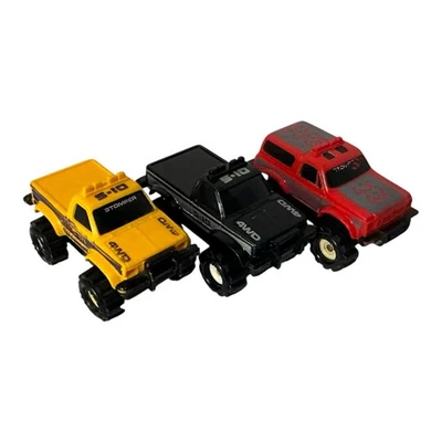 Lot Of 3 VTG Schaper Stomper Mini 1980s Chevy S10 4X4 Pickup Truck Blazer 2.5" - Image 1 of 4