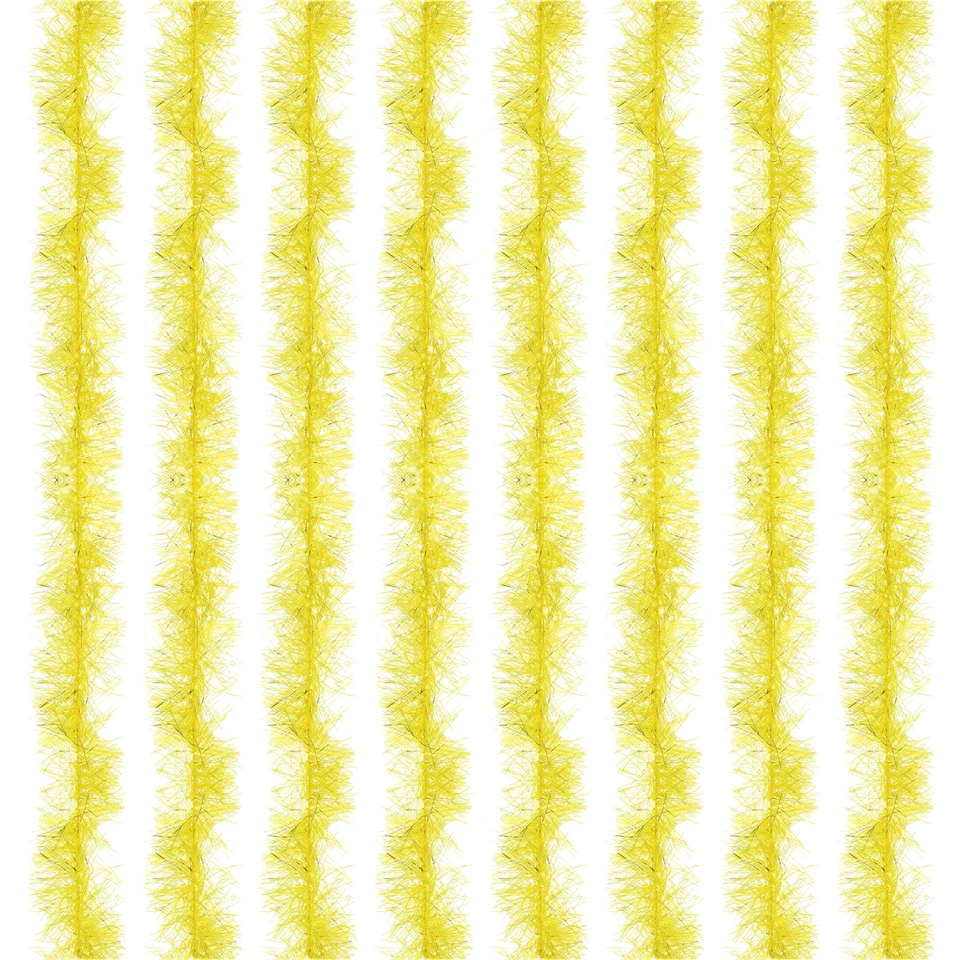 Boa de plumas de 5 pies, 8 piezas boas de plumas artificiales esponjosas, amarillas Foto 1 de 4