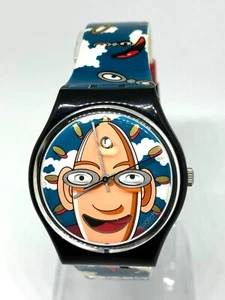 SWATCH "LOOKA" GZ700 Quarzuhr. 34mm Gehäuse. Lustiges Gesicht wechseln. 90er Jahre. - Bild 1 von 8