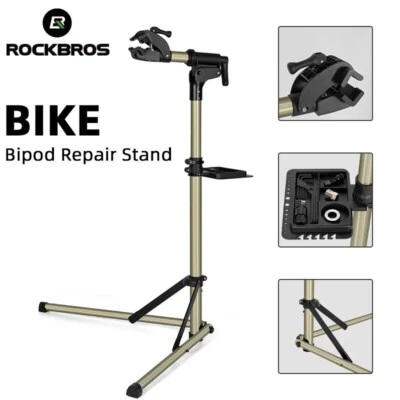 ROCKBROS Soporte de Reparación de Bicicletas Estantes de Estacionamiento Ajustable Plegable Soporte de Exhibición 55lbs Foto 1 de 4