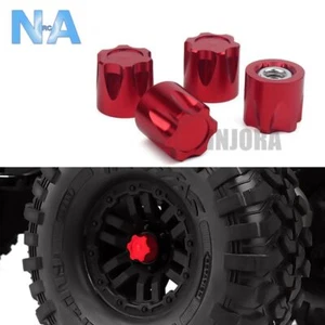 4PCS Aluminium RC Car Wheel Rim Center Cap M4 Nut for 1/10 Crawler Red Black - Picture 1 of 33