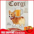 Corgi Beer Plate Vintage Metal Tin Sign Plaque for Bar Pub Club (20x30cm)