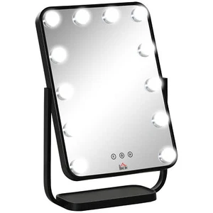 HOMCOM Hollywood Vanity Mirror with Dimmable LED Bulbs, Memory Function Bedroom - Picture 1 of 12