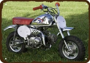 Honda Z50 1986 especial de Navidad cromado motocicleta réplica decorativa letrero de metal - Imagen 1 de 1