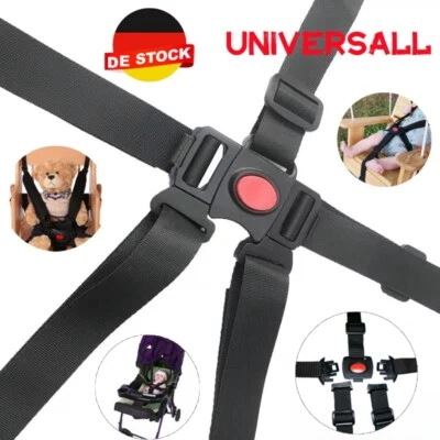 Universall 5-Punkt-Sicherheitsgurt Kinder Verstellbarer Hochstuhlsitz Kinderwage - Bild 1 von 4