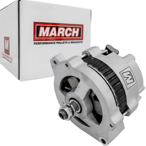 March Performance Ultra Series CS130 Alternator 140 AMP 1 Wire Natural; Center - Picture 1 of 5