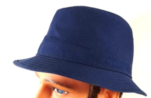 Stetson Canvas Fedora Mütze mittlere Größe blau Unisex - Bild 1 von 11