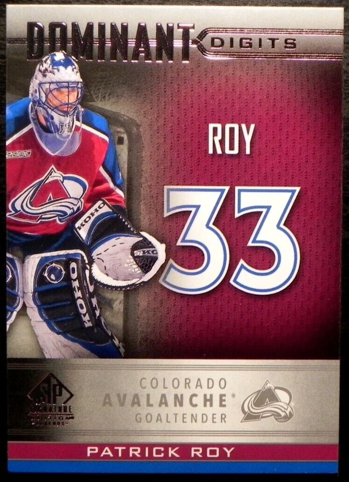 2020-21 20/21 SP Signature Edition Legends Dominant Digits DD-34 Patrick Roy - Image 1 of 2