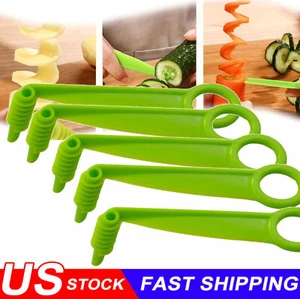 5X Spiralschneider Tragbar Kartoffel Karotte Küche Gemüse Obst Schneider Heim Werkzeug - Bild 1 von 15