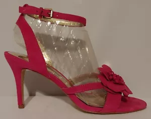 ¡NUEVO! Tacones Carlos By Carlos Santana Elle gamuza cuero rosa de 3,5" talla 8,5M EE. UU. - Imagen 1 de 3