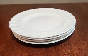 4er Set Spode Chelsea Korbgeflecht 6,5" Salat Dessert Teller weiß Ersatz - Bild 1 von 8