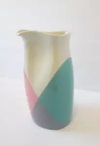 Brocca Tricolore Vintage Hall China Eva Zeisel MCM Made in USA Modernista Rara - Foto 1 di 10