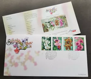 Singapore Australia Joint Issue Orchids 1998 Flower Flora (FDC) *see scan - Picture 1 of 8