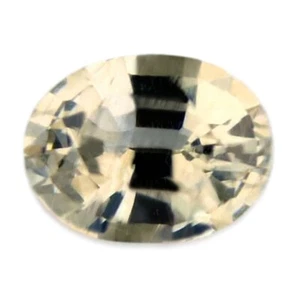 Certified Natural Unheated White Sapphire 0.42ct VVS Clarity Madagascar Oval  - Picture 1 of 2