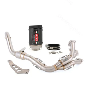 For Ymaha MT09 FZ09 2020-2023 Exhaust System Front Link Pipe Muffler Tips Carbon - Picture 1 of 7