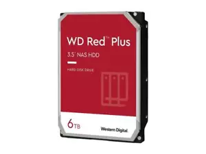 WD Red Plus 6TB NAS Hard Disk Drive - 5400 RPM Class SATA 6Gb/s, CMR, 256MB Cac - Picture 1 of 5