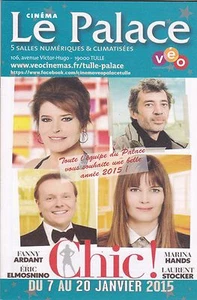 PROGRAMME DE 2 SEMAINES DU CINEMA LE PALACE - CHIC ! - FANNY ARDANT MARINA HANDS - Imagen 1 de 1