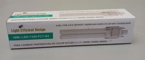 LIGHT EFFICIENT DESIGN 4-PIN 10W SELECTABLE CCT LED-7320-FC1-G4 - Picture 1 of 2