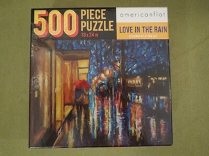 Love In The Rain 500-teiliges Puzzle von American Flat, GEÖFFNET, SIEHE HINWEISE - Bild 1 von 8