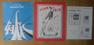 JACQUES TATI trafic jour de fete lot de 2 synopsis cinema originale - Imagen 1 de 1