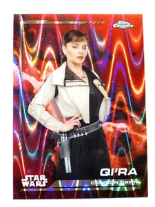 2024 Topps Chrome Star Wars Qi'Ra Red Blaster Raywave Refractor Card #150 SP - Picture 1 of 2