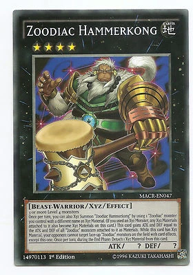 Zoodiac Hammerkong MACR-EN047 Common Yu-Gi-Oh Card 1st Edition New - Image 1 of 3