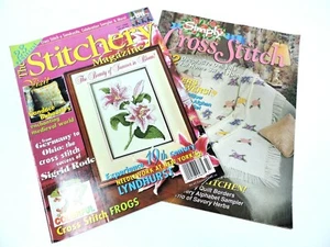 Simply Cross Stitch The Stitchery Magazine Lot 2 Craft Patterns 1992 1998 Afghan - Picture 1 of 12