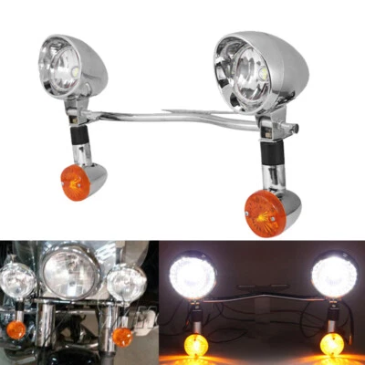 Barra de luces de paso señales de giro para Honda VT Shadow Ace Classic 500 700 750 1100 Foto 1 de 4