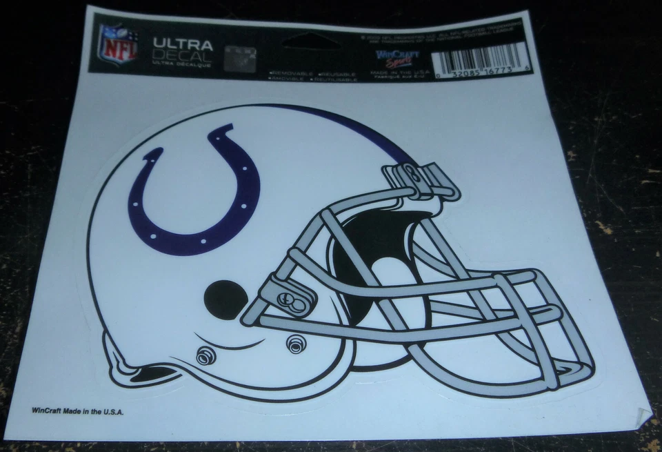 印第安纳波利斯小马队 NFL 新奇 5 英寸窗户超贴花头盔形状切割标志 — 第 1/1 张图片