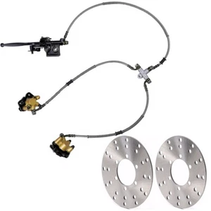 Hydraulischer vorderer Scheibenbremssattel Zylinder Rotor Kit für 110-125cc Quad BikeATV - Bild 1 von 12