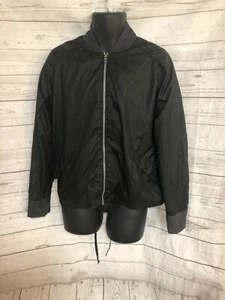 Prana Men’s Bomber Jacket Zipper Front Long Sleeve Black Size M Medium - Picture 1 of 7