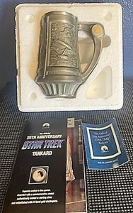 1991 Star Trek -Tankard - The 25th Anniversary Fine Lead-Free Pewter Stein w/COA - Picture 1 of 9